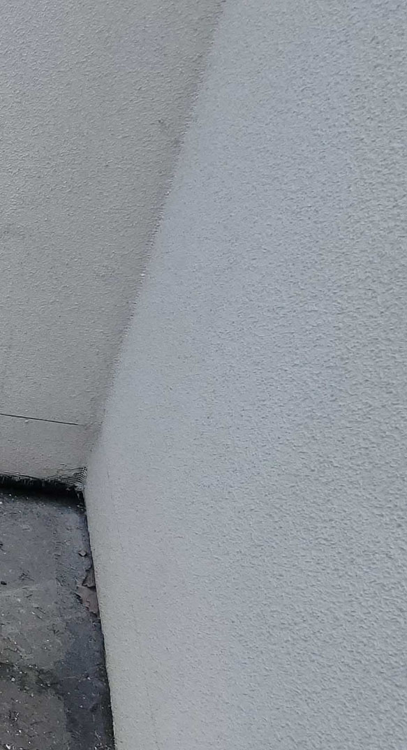 Ściana budynku po wykonaniu trwałej izolacji